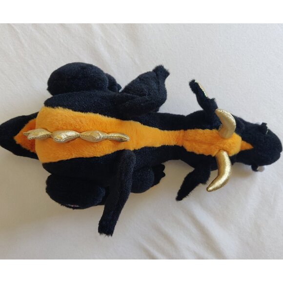 GANZ Webkinz Lava Dragon Plush Toy Stuffed Animal 11" Black Orange. NO CODE - Picture 3 of 4